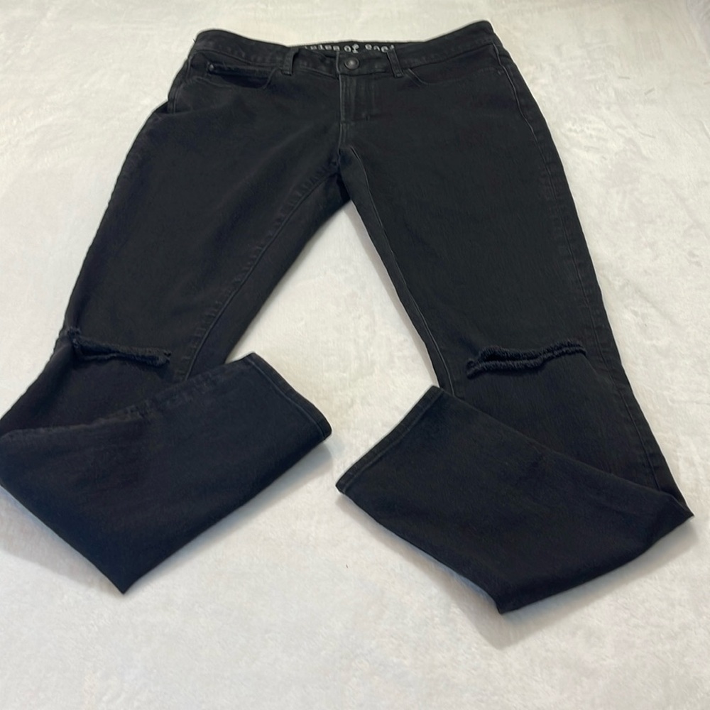 ARTICLES OF SOCIETY WOMENS BLACK DISTRESSED SIZE 28 JEANS